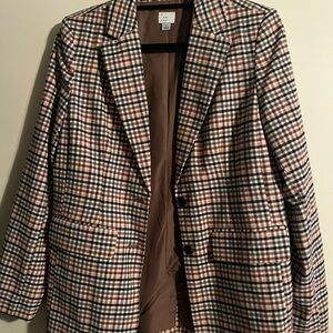 a new day Checkered Blazer in Brown and Black